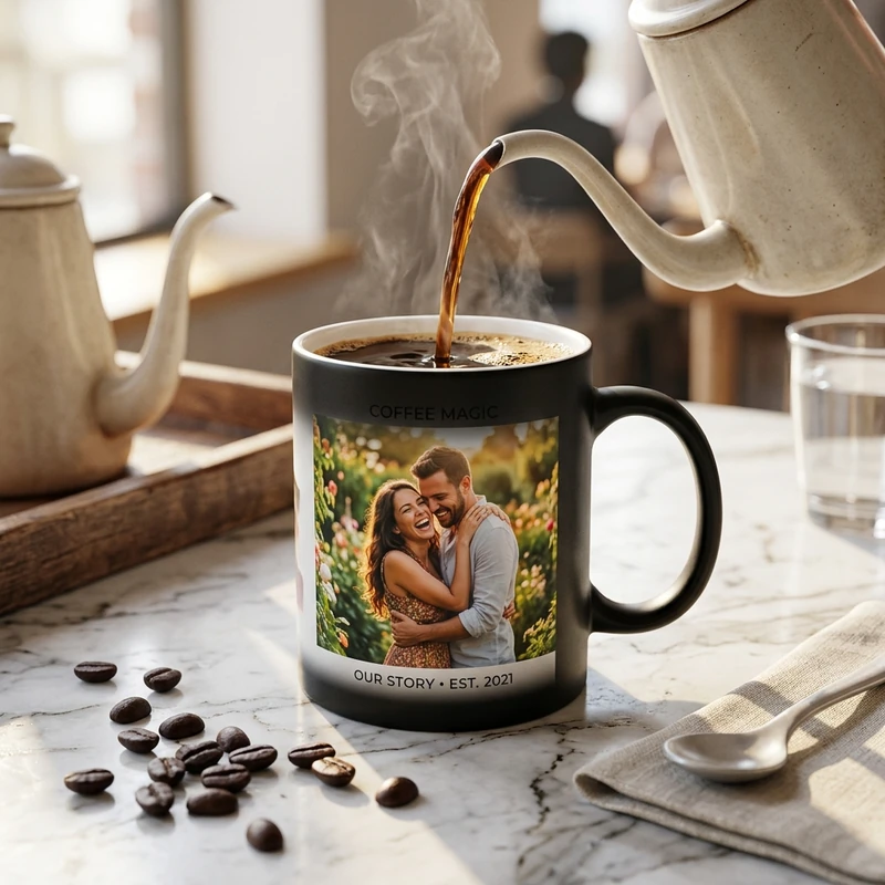 Custom Magic Color-Changing Photo Reveal Mug