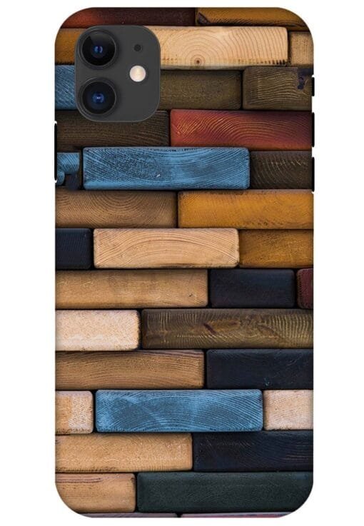 Bricks Wooden Apple Iphone 11 Mobile Cover