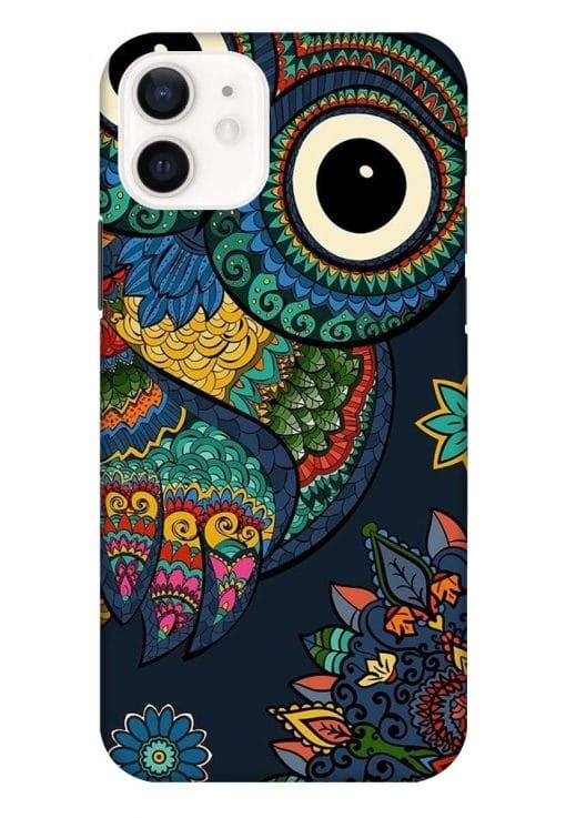 Owl Vector Art Apple Iphone 12 Back Cover