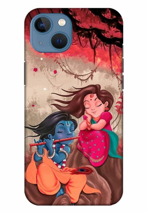Radhe Krishna Water Art Apple Iphone 13 Mobile Cover