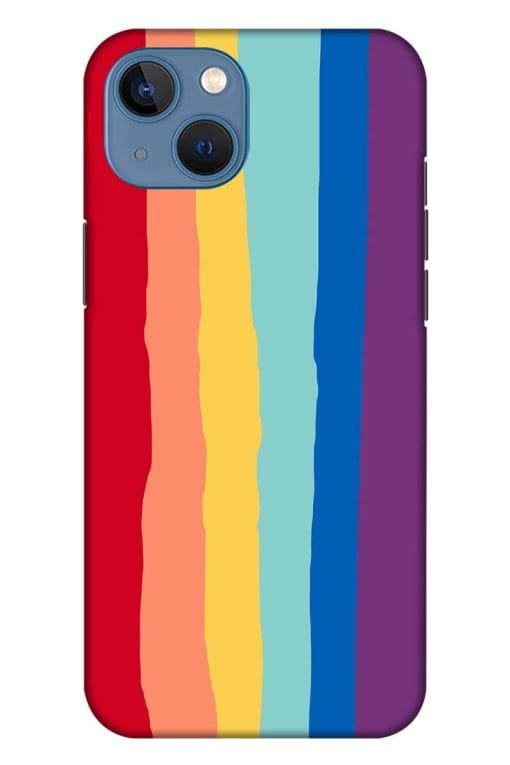 Rainbow Genuine Liquid Apple Iphone 13 Back Cover