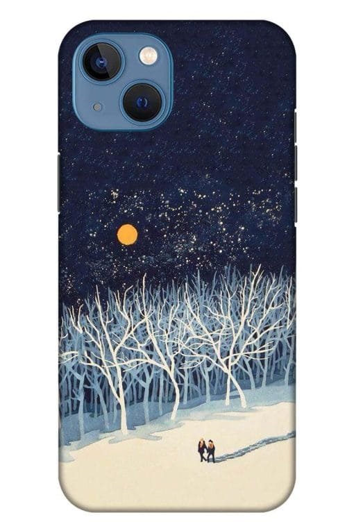 Full Moon Snowshoe Tour Apple Iphone 13 Mobile Cover
