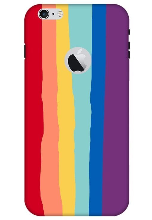 Rainbow Genuine Liquid Apple iPhone 6 (Logo Cut) Back Cover