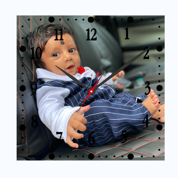 Customized Photo Printed Wall Clock Square