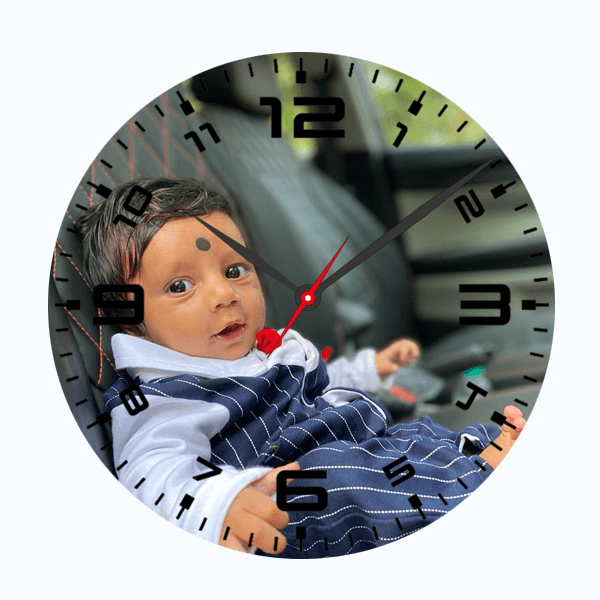 Customized Photo Printed Wall Clock Round