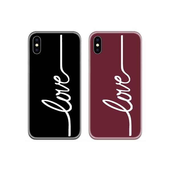 Queen King Crowns Pink Black Couple Case Back Covers